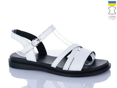 Босоножки Sali 1103-1 білий чор-п. в магазине Фонтан Обуви