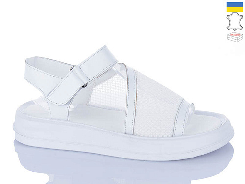 Босоножки Sali 108-1 білий біл-п. в магазине Фонтан Обуви