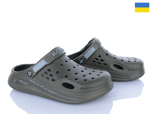 Кроксы Golden Lion 516-017 хакі в магазине Фонтан Обуви