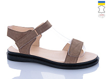 Босоножки Sali 13 капучино з чор-п. в магазине Фонтан Обуви