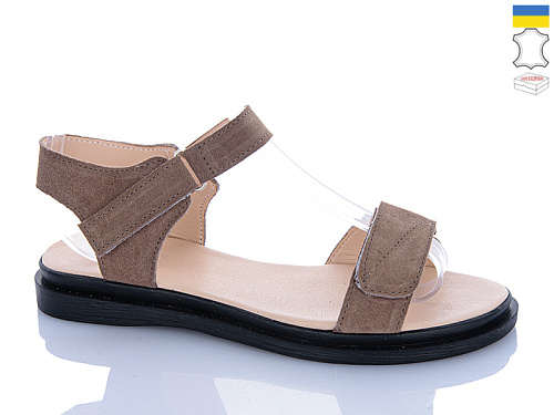 Босоножки Sali 13 капучино з чор-п. в магазине Фонтан Обуви