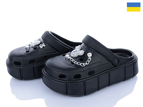 Кроксы Roks 152-451 чорний в магазине Фонтан Обуви