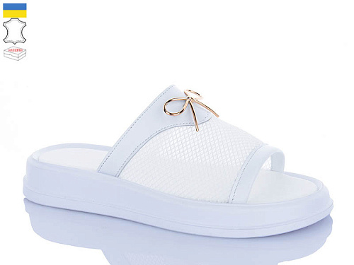 Шлепанцы Sali 229 білий біл-п. в магазине Фонтан Обуви