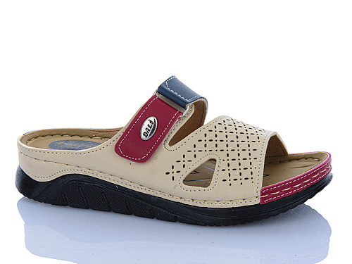 Шлепанцы Sali One 516 син-бежевий в магазине Фонтан Обуви