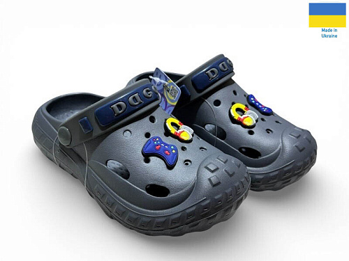 Кроксы Rai Shoes 333 сірий в магазине Фонтан Обуви