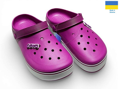 Кроксы Rai Shoes 419 ягідний в магазине Фонтан Обуви