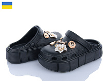 Кроксы Golden Lion 152-2-8 чорний в магазине Фонтан Обуви