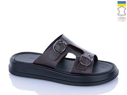 Шлепанцы Sali 12 шоколад к чор-п. в магазине Фонтан Обуви