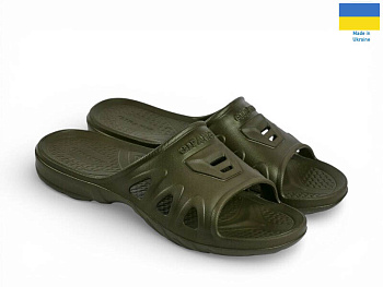 Шлепанцы Rai Shoes T117 хакі в магазине Фонтан Обуви