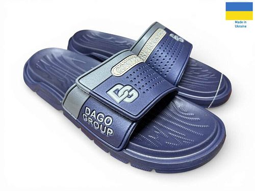 Шлепанцы Rai Shoes 704 синій в магазине Фонтан Обуви