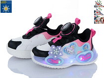 Кроссовки Clibee EA368 black-peach LED в магазине Фонтан Обуви