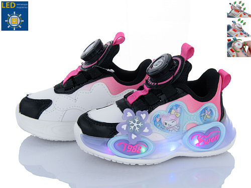 Кроссовки Clibee EA368 black-peach LED в магазине Фонтан Обуви