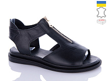 Босоножки Garti 0127 чорна шкіра в магазине Фонтан Обуви