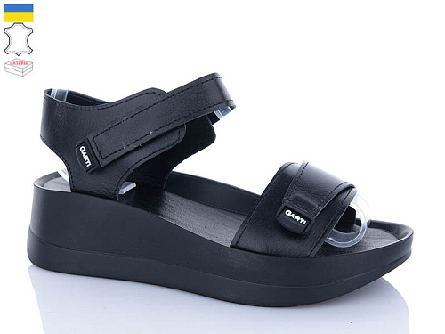 Босоножки Garti 0196 чорна шкіра-old-1 в магазине Фонтан Обуви