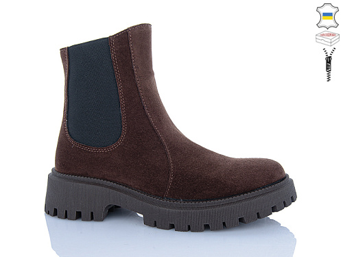 Ботинки Sali 187 коричневи з кор-п.зима в магазине Фонтан Обуви