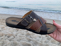 Шлепанцы Gurkem M6835 brown-camel в магазине Фонтан Обуви