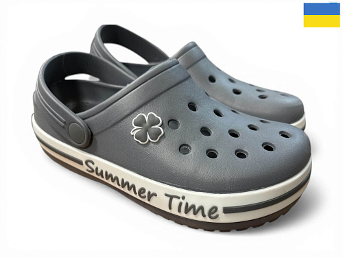 Кроксы Rai Shoes 417 сірий в магазине Фонтан Обуви