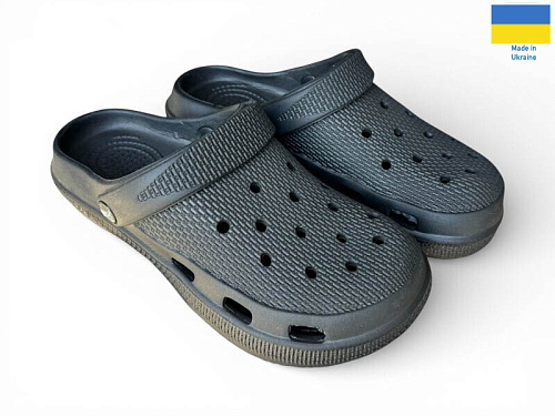 Кроксы Rai Shoes С98 чорний в магазине Фонтан Обуви