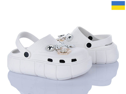 Кроксы Roks 152-2-8H білий в магазине Фонтан Обуви