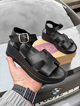 Босоножки 2394 чорна шкіра в магазине Фонтан Обуви