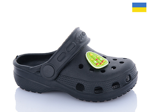 Кроксы Успіх Cross H017 чорний в магазине Фонтан Обуви