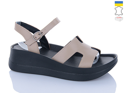 Босоножки Sali 513-25 капучино чор-п. в магазине Фонтан Обуви