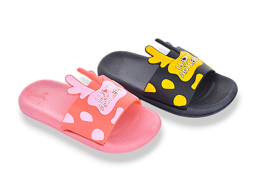 Шлепанцы Jibukang 01-758 black-pink mix в магазине Фонтан Обуви