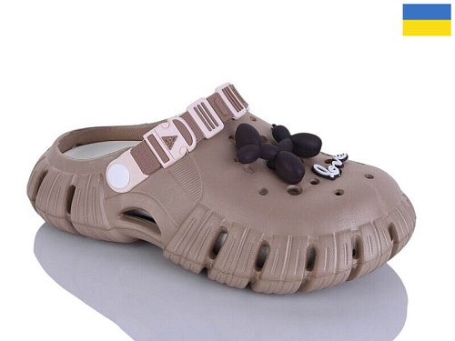 Кроксы Demur 677 коричневий в магазине Фонтан Обуви