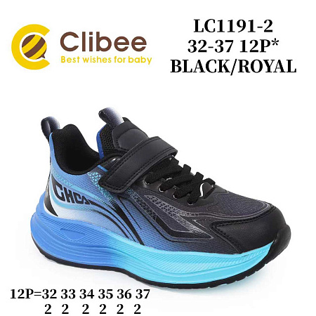 Кроссовки Clibee Apa-LC1191-2 black-royal в магазине Фонтан Обуви