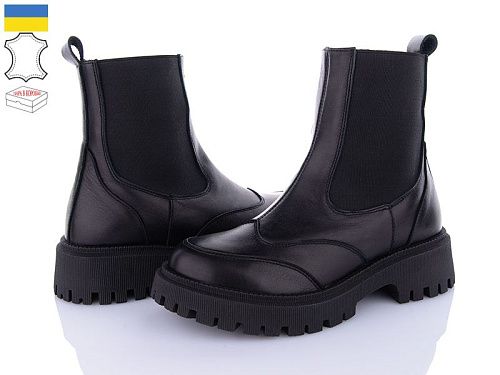 Ботинки Royal Shoes 09 black хутро в магазине Фонтан Обуви
