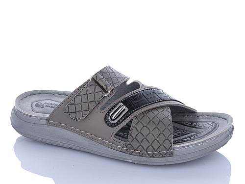 Шлепанцы Oskar 01-15 сірий в магазине Фонтан Обуви