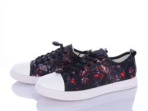 Кеды Sila JM01 black-red в магазине Фонтан Обуви