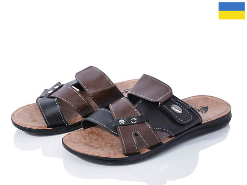 Шлепанцы Gurkem MK2026-044 комбі батал в магазине Фонтан Обуви