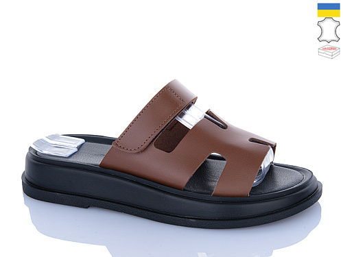 Шлепанцы Sali 6 карамель к чор-п. в магазине Фонтан Обуви