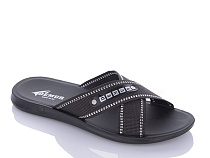 Шлепанцы Gurkem TRK black-white батал в магазине Фонтан Обуви