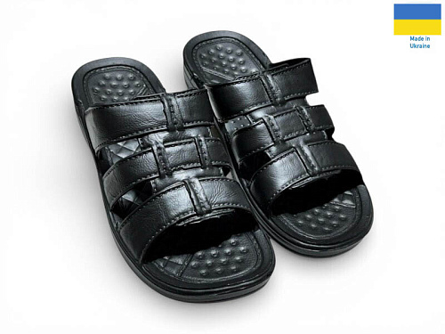 Шлепанцы Rai Shoes С25 чорний в магазине Фонтан Обуви