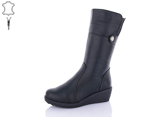 Сапоги Qq Shoes 59 black в магазине Фонтан Обуви