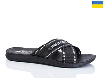 Шлепанцы Gurkem TRK2026-1 Kolon N чорний-білий в магазине Фонтан Обуви