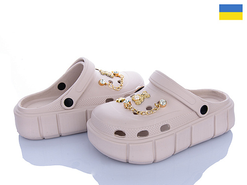 Кроксы Roks 152-581 бежевий в магазине Фонтан Обуви