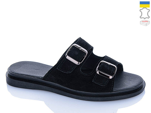 Шлепанцы Sali 191 чорний з чор-п. в магазине Фонтан Обуви