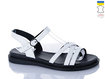 Босоножки Sali 1101-1 білий чор-п. в магазине Фонтан Обуви