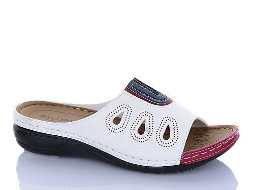 Шлепанцы Sali One 1024 білий-синій в магазине Фонтан Обуви