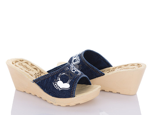 Шлепанцы Gurkem WD283 синій в магазине Фонтан Обуви