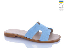 Шлепанцы Garti 64 блакитний замш в магазине Фонтан Обуви