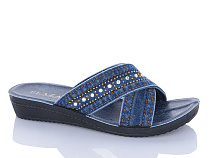 Шлепанцы Sali One 23Б синій батал в магазине Фонтан Обуви