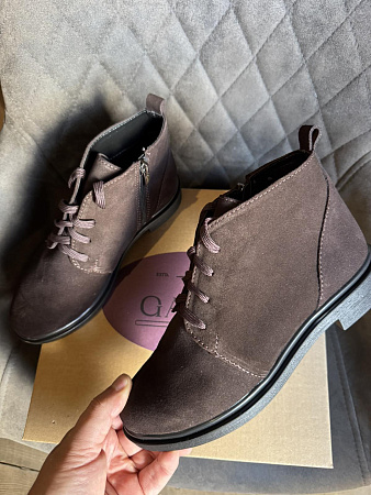 Ботинки Garti 291 корич замш байка в магазине Фонтан Обуви