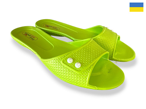 Шлепанцы Rai Shoes 14-107 лайм в магазине Фонтан Обуви