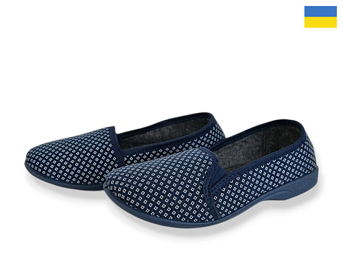 Тапочки Rai Shoes 14-106 Мадонна синій в магазине Фонтан Обуви