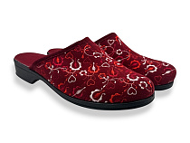 Тапочки Rai Shoes 56425401 бордовий в магазине Фонтан Обуви