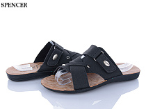 Шлепанцы Spencer 2203 чорний в магазине Фонтан Обуви